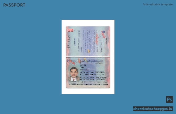 Beispielansicht eines Reisepasses der Dominikanischen Republik (2020 bis heute)